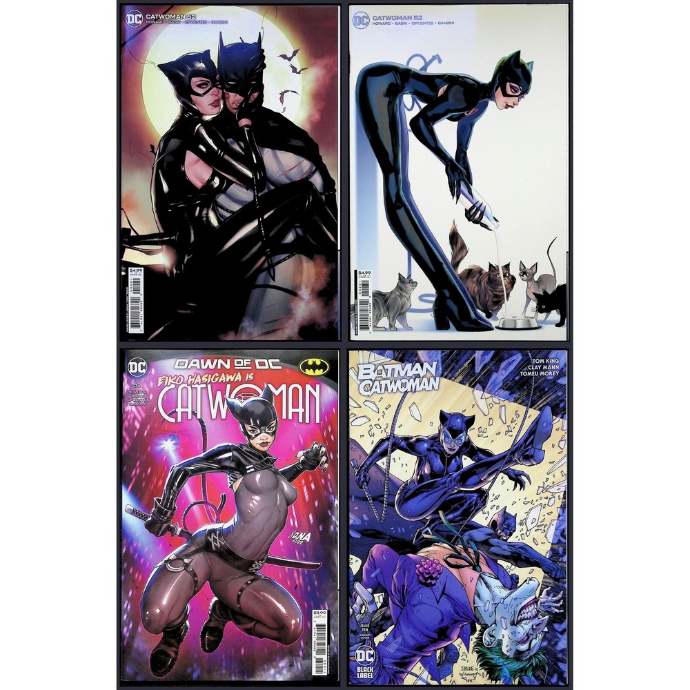 Catwoman 4X Comic Lot #52 52 52 Batman/Catwoman 10 Swaby Jim Lee DNA Variant DC